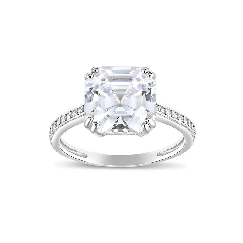 Asscher Cut Ring (3-2/3 ctw)